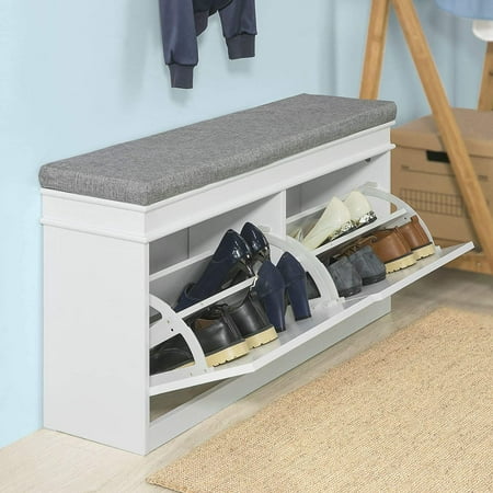 So Fsr64 W Hallway Shoe Bench Cabinet With Flip Drawer And Seat Cushion Canada So Fsr64 W Hallway Shoe Bench, Entryway Shoe Cabinet