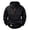 Black, variant on Men's Knitted Jacquard Hoodie Sweatshirt with Large Pocket Long Sleeve Crewneck Quarter Zip Raglan Top