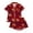 A-Red149, variant on JAJAHO Kids Halloween Pajamas Set Boys Girls Short Sleeve Pumpkin Pajama Button Down 2 Piece Pjs 3-14Y