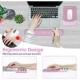thumbnail image 2 of Mosiso Ergonomic Mouse Pad with Wrist Rest, Non-Slip Base Keyboard Wrist Rest Support, Memory Foam Computer Mouse Mat for Easy Typing and Home/Office Pain Relief, Mauve Pink, 2 of 7