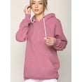 thumbnail image 2 of Made by Johnny Unisex Fleece Hoodie with Airpod Compatible Drawstring L DUST_PINK, 2 of 6
