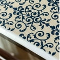 thumbnail image 3 of Microwave Oven Cover Dust Oil Proof Cloth with Storage Pockets Cotton Linen Kitchen Toaster Appliance Protector(Blue And White Porcelain), 3 of 7