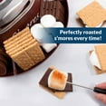 thumbnail image 4 of Nostalgia Indoor Electric Stainless Steel S'mores Maker with 4 Compartment Trays for Graham Crackers, Chocolate, Marshmallows and 2 Roasting Forks, Brown, 4 of 5