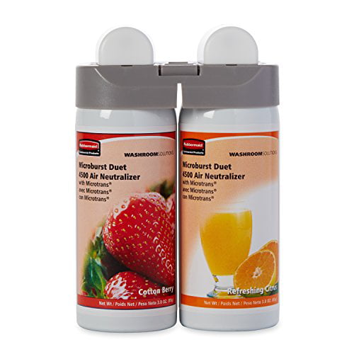 Rubbermaid Commercial 3485952 Microburst Duet 2-Fragrance Aerosol Berry/Citrus 