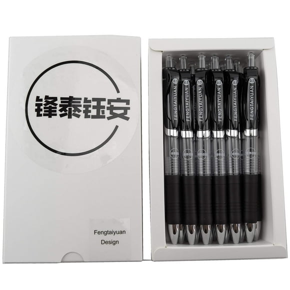 Fengtaiyuan ADP18, Stylos Gel Rétractables, 0.5mm, Encre Noire, Extra Fine, Écriture Lisse, Pack de 18 (ADP18)