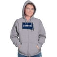 thumbnail image 3 of Visit South Dakota Home State Travel Unisex Fleece Graphic Zip Up Hoodie Brisco Brands 2X, 3 of 5