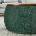 thumbnail image 5 of 25” Round 2-in-1 Storage Ottoman - Light Grey, Multi-Function End Table & Small Seat, No Assembly Required (25”x25”x14.7”), 5 of 12