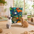 thumbnail image 6 of huayou Hanging Hay Feeder Bag with Double Round Eating Holes, Canvas Grass Storage Pouch for Rabbits, Guinea Pigs & Small Rodents, Easy To Hang On Pet Cage For Daily Feeding Use, 6 of 7