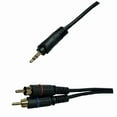 BRAWN- 8Ft 3.5Mm Aux Mono Male To 2 Rca Male Audio Cable For Mixer ...