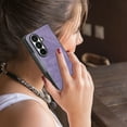 thumbnail image 4 of ELEHOLD Case for Samsung Galaxy Z Fold 7, Premium Shockproof Case Hybrid Leather Cover, Screen & Camera Protection,Purple, 4 of 7