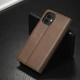 thumbnail image 2 of Dteck Case for Apple iPhone 12 mini 5.4-inch,Luxury Magnetic Leather Card Holder Wallet Flip Case Kickstand Shockproof Protector Cover,Brown, 2 of 8