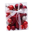 thumbnail image 3 of Juego De Adornos De Bolas Navideñas, Decoración Navideña Para Hoteles, Oficinas, Festivales, Dorado Y Rojo, 3 of 8