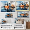 thumbnail image 4 of Designart "Reflecting on the Port s Industrial Beauty" Nautical & Beach Floater Framed Wall Art Print, 4 of 7
