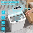 thumbnail image 2 of Cubo De Basura Automático Con Sensor Para Baño, 18L Botes de Basura Inteligente Sin Contacto, Cubo de Basura de Plástico Grande USB Rechargeable para Cocina, Oficina, Sala, Retrete, Recámara, 2 of 7