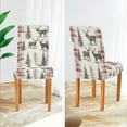 thumbnail image 3 of Yayeee 2 Pack Dining Chair Covers Stretch Parson Chairs Slipcovers Seat Protector, Beige Deer, 3 of 6