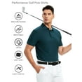 thumbnail image 4 of Demotime Men's Golf Polo Shirts Short Sleeve Navy Blue S Performance Shirt Moisture Wicking Dry Fit Golf Shirts for Men, 4 of 7