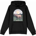 thumbnail image 4 of Western Howdy Cow Long Sleeve Adult Hooded Sweatshirt-Medium-Black, 4 of 6