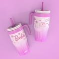 thumbnail image 4 of Zak Designs 18oz Barbie Kids Straw Handle Tumbler, Stainless Steel Vacuum Insulated Cruiser Tumbler with Silicone Straw Utilizing Leak-Proof Valve, Travel Straw Tumbler with Handle, 4 of 12