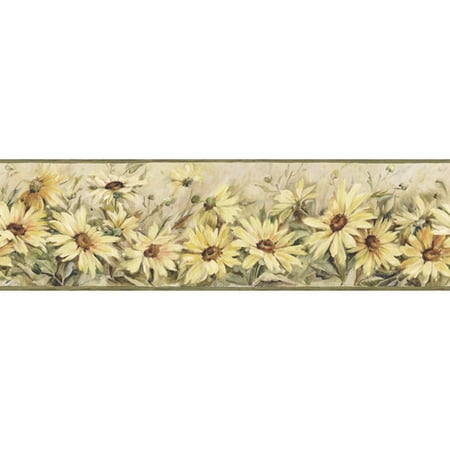 - Brewster Home Fashions The Cottage Regal Sunflowers 15' x 6'' Wallpaper Border