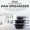 thumbnail image 2 of czcpp-Heavy Duty Pan Organizer, 5 Tier Rack - Holds up to 50 LB - Holds Cast Iron Skillets, Griddles and Shallow Pots - Durable Steel Construction - Space Saving Kitchen Storage - No Assembly Require, 2 of 4