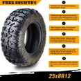 thumbnail image 2 of FREE COUNTRY ATV tire 25X8R12 8PR Radial w/SideScuff Guard 10342, 2 of 8