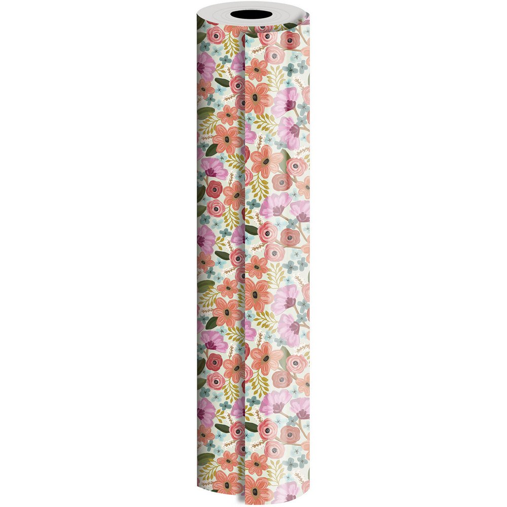 JAM Industrial Bulk Wrapping Paper, 1/Pack, Gypsy Floral Gift Wrap, 834