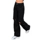 thumbnail image 3 of Pantalones Vaqueros Rotos de Cintura Alta para Mujer, Desgastados, Holgados, Rectos y de Pierna Negro L, 3 of 7
