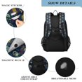 thumbnail image 4 of FORMRS Kids Backpack for School Unisex 17" Casual Bookbag Travel Daypack with Compartment Pockets, Navy Blue Cartoon Robot Pattern, 4 of 7