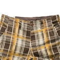 thumbnail image 5 of Tslinn Men’s Classic Cargo Stretch Shorts, Multi Pocket, Checkered, Yellow, 5 of 6