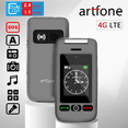 thumbnail image 3 of artfone G6 - 4G LTE Flip Phone Unlocked, Cell Phone for Seniors, Dual Screen, Seniors Flip Phone, Large Button Keypad, SOS Button, Camera, Flashlight, Charging Dock, Speed Dial, Dumb Phone, Grey, 3 of 10