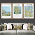 thumbnail image 3 of IDEA4WALL Framed Canvas Print Wall Art Set of 3 Argenteuil Landscapes by Claude Monet Impressionism Spring Summer Abstract Landscape Illustration Fine Art Vintage Wall Decor -, 3 of 5