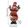 thumbnail image 3 of Xihbxyly Muñeca de Pie con Sombrero de Copa, Tela Festiva de Lino y Felpa, Diseño de Postura Estable, Decoración Navideña para El Hogar, Ambiente Festivo Acogedor, Ideal para Sala de Estar o Tienda,, 3 of 6