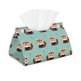 thumbnail image 2 of Lsque Fox Printed Long Tissue Box Cover Holder, Facial Paper Organizer Dispenser,Triangle with Bottom Belt, PVC Leather Decorative Organizer, 2 of 9