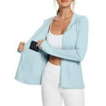 thumbnail image 2 of TODOZO Women's Lightweight Zip Up Hoodies Stretch Thin Summer Jackets for Women Upf 50+ Sun Protection Uv Shirt Long Sleeves Hooded Sun Shirt for Outdoor Sport Light Blue 3Xl, 2 of 9