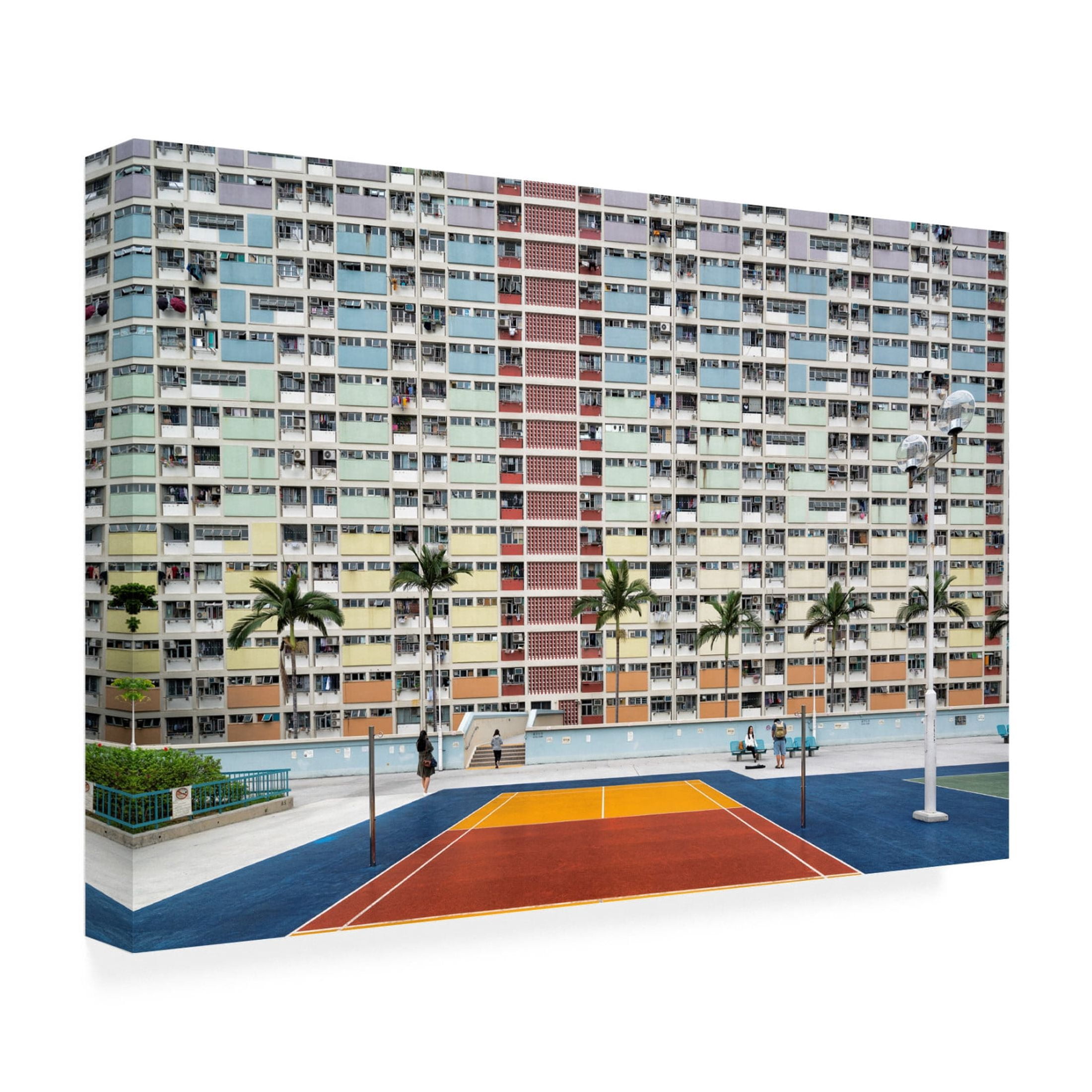 Canvas Wall Art - Fahad Abdualhameid 'Choi Hung Estate' Wall Art for Living Room, Bedroom, or Office Décor by Trademark Fine Art - 47 x 30 Inches