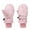 AW-Pink, variant on Unisex Girls Boys Thermal Insulation Mittens Snowflake Print Cold Weather Stretch Purple Polyester Glove