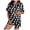 Black, variant on Womens Halloween Pajamas Ghost Pumpkin Print Short Sleeve Sleepwear Button Down Pjs Shorts Set Loungewear Pjs for Women(Yellow,M)