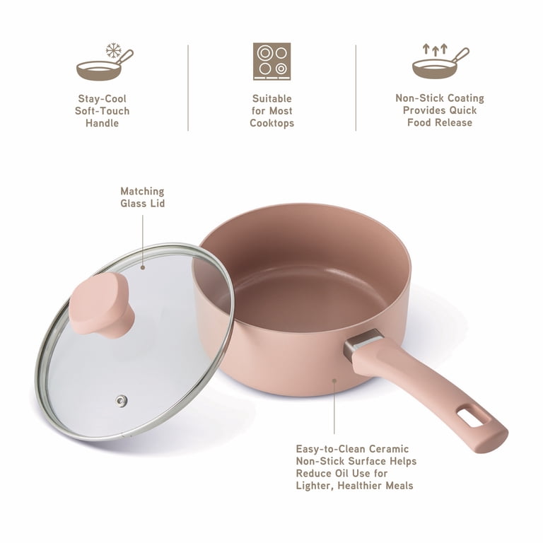 Elements by Thyme & Table 2-Quart Ceramic Non-Stick Saucepan photo 4