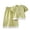 Yellow, variant on Edvintorg Girls Two Piece Outfits Sets Crewneck Short Sleeve Loose Fit Lightweight Button Up Shirt and Pant Size 1-15