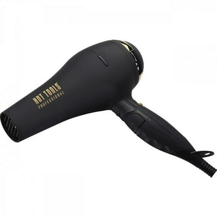 Hot Tools BLACK GOLD Turbo Ionic Hair Dryer with All NEW Variable Ion Settings and Cool Shot Button