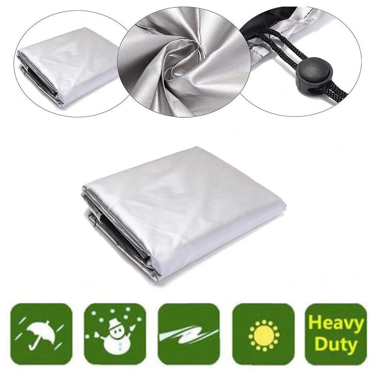 Kingtowag Outdoor Patio Table Chair Dust Cover 120X120X85cm Garden Furniture Protective Cover, 420D Waterproof Uv-Resistant with Rope