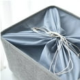 thumbnail image 4 of Paquete de 2 cestas de lavandería rústicas de color gris y , bolsa de almacenamiento de ropa, organizador de contenedores, a prueba de agua y polv Macarena Cesta de almacenamiento plegable, 4 of 7