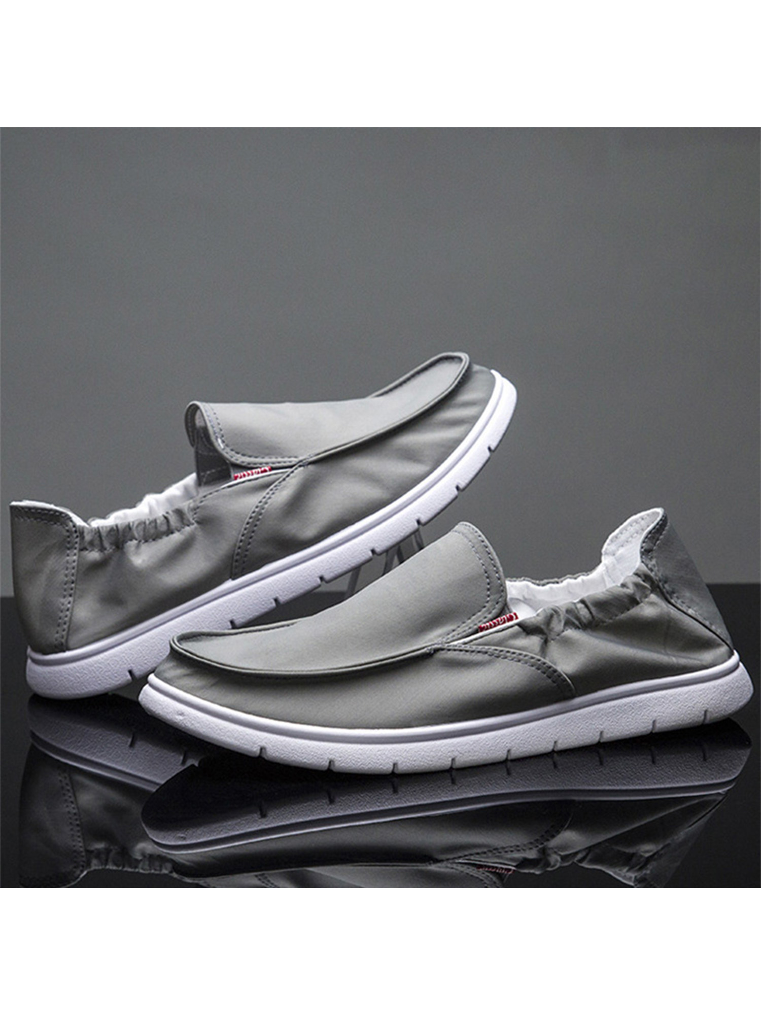 LUXUR Casual Canvas Shoes for Men Slip On Loafers Deck Shoes Comfortable Boat Shoes Outdoor Fashion - image 3 of 5