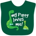 thumbnail image 3 of Inktastic My Pappy Loves Me Grandchild Boys Baby Bib, 3 of 4