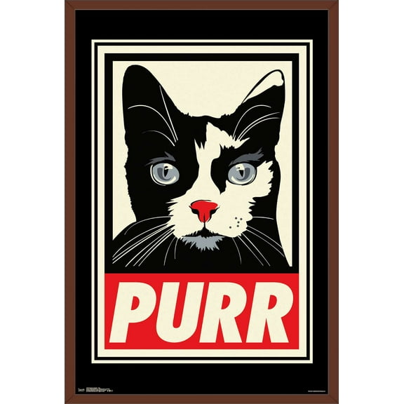 Rachel Caldwell - Purr Wall Poster, 22.375" x 34", Framed