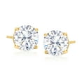 thumbnail image 4 of Ross-Simons 6.00 ct. t.w. CZ Jewelry Set: 3 Pairs Of Stud Earrings in 14kt Yellow Gold, Women's, Adult, 4 of 6