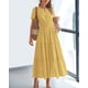 thumbnail image 2 of Vestido casual BTFBM para mujer, verano 2025, cuello en V y cintura elástica, 2 of 9