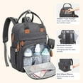 thumbnail image 4 of Diaper Bag Backpack - Baby Essentials Travel Tote - Multi Function Waterproof Diaper Bag, Travel Essentials Baby Bag with Changing Pad, Stroller Straps & Pacifier Case - Unisex, Dark Gray, 4 of 5