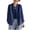Navy, variant on Women Blouses Casual Loose Long Sleeve Button Down Stand Up Neck Solid Lightweight Spring Fall Tops Hot Pink XL
