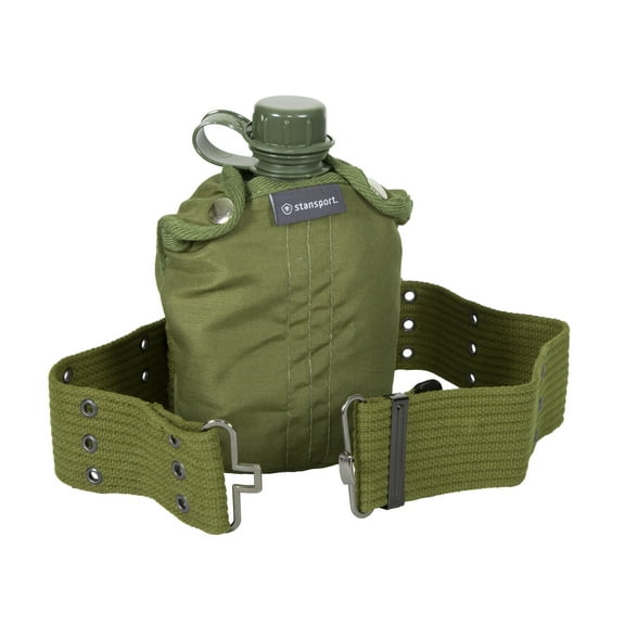 Stansport G.I. Style Canteen, Cover & Belt
